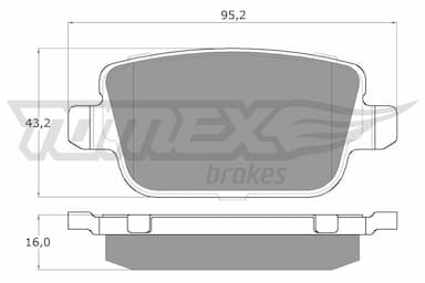 Bremžu uzliku kompl., Disku bremzes TOMEX Brakes TX 14-48 1