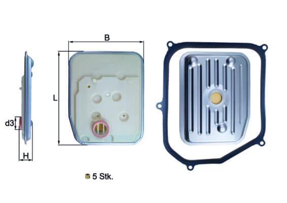 Hidrofiltrs, Automātiskā pārnesumkārba MAHLE HX 147KIT 1