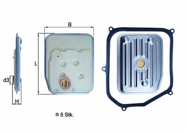 Hidrofiltrs, Automātiskā pārnesumkārba MAHLE HX 147KIT 1