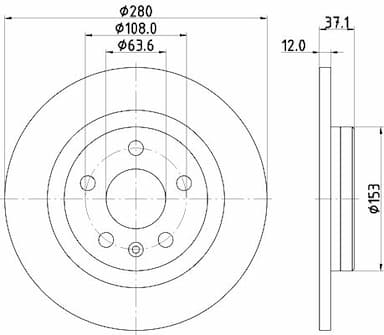 Bremžu diski HELLA 8DD 355 133-411 4