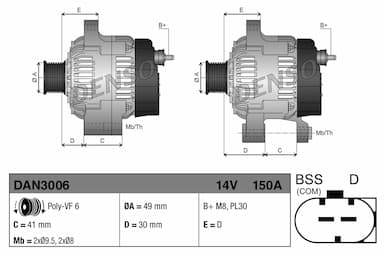 Ģenerators DENSO DAN3006 3