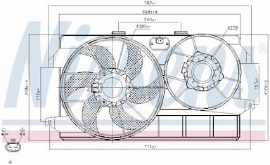 Ventilators, Motora dzesēšanas sistēma NISSENS 85262 6