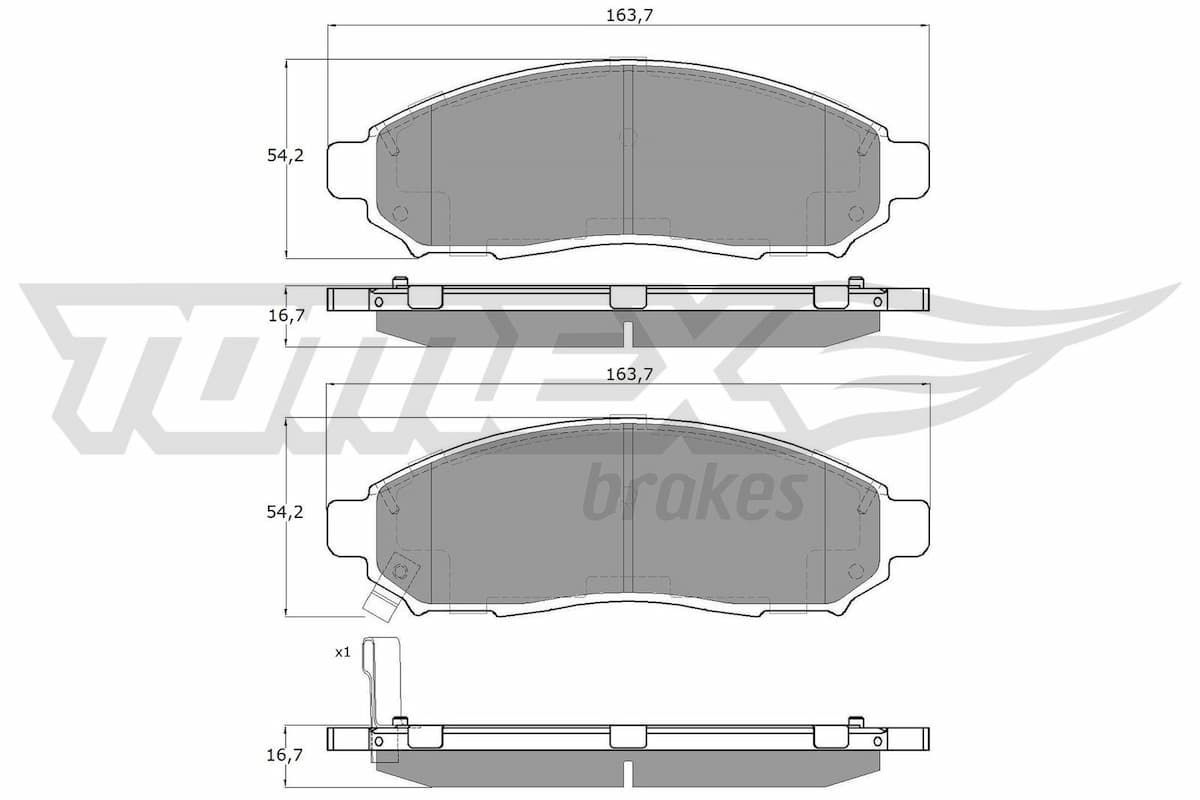 Bremžu uzliku kompl., Disku bremzes TOMEX Brakes TX 15-28 1