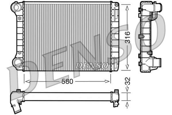 Radiators, Motora dzesēšanas sistēma DENSO DRM09101 1