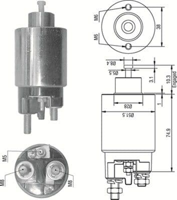 Ievilcējrelejs, Starteris MAGNETI MARELLI 940113050354 1