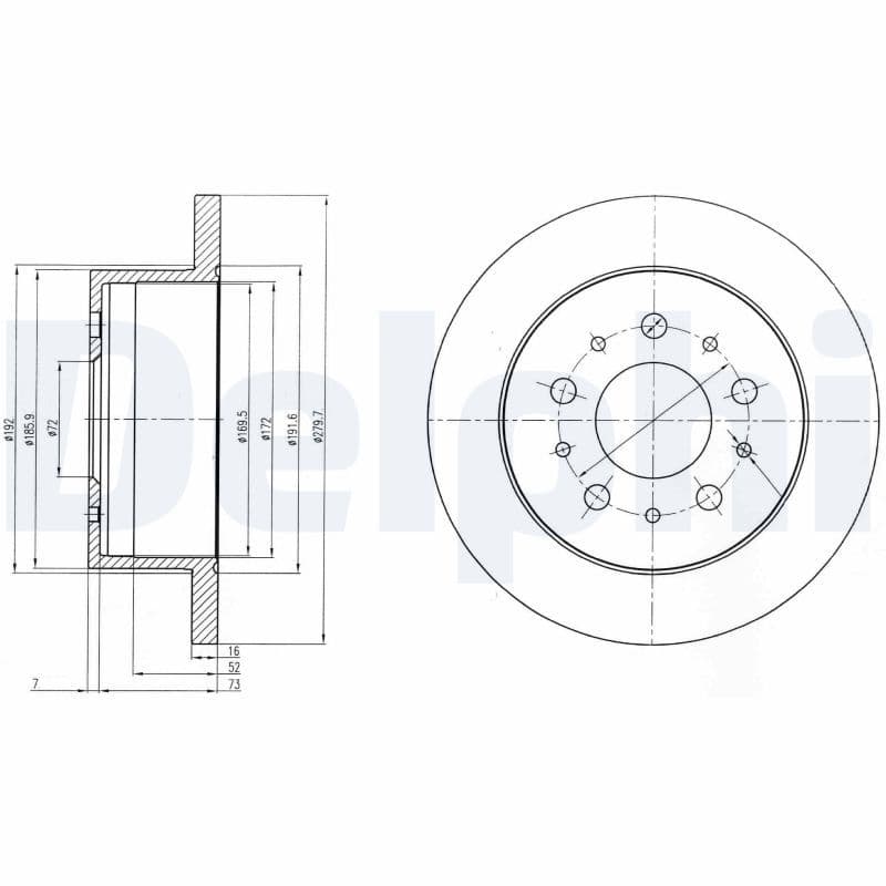 Bremžu diski DELPHI BG4061 1