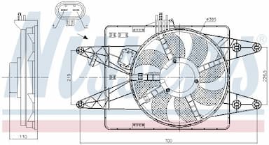 Ventilators, Motora dzesēšanas sistēma NISSENS 85133 6