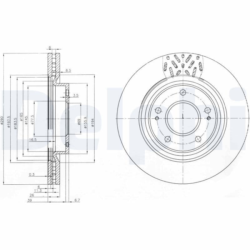 Bremžu diski DELPHI BG4034 1