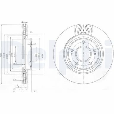 Bremžu diski DELPHI BG4034 1