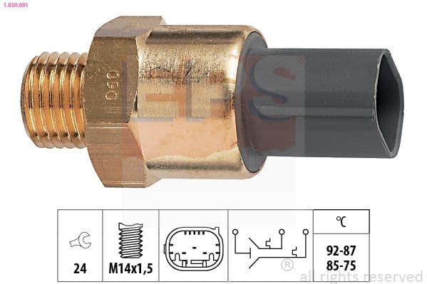 Termoslēdzis, Radiatora ventilators EPS 1.850.691 1