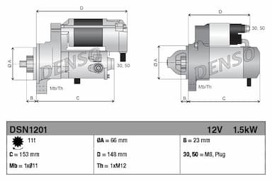 Starteris DENSO DSN1201 3