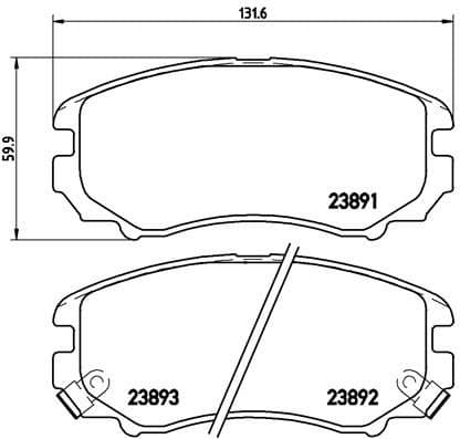 Bremžu uzliku kompl., Disku bremzes BREMBO P 30 018 1