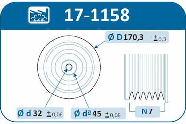 Piedziņas skriemelis, Kloķvārpsta IJS GROUP 17-1158 2