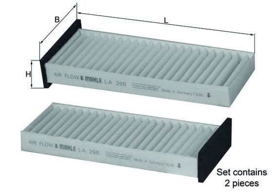 Filtrs, Salona telpas gaiss KNECHT LA 296/S 1