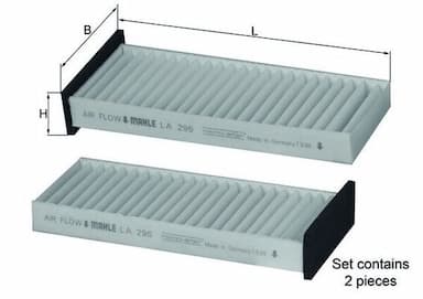 Filtrs, Salona telpas gaiss KNECHT LA 296/S 1