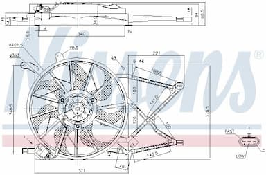 Ventilators, Motora dzesēšanas sistēma NISSENS 85154 6