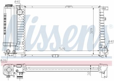 Radiators, Motora dzesēšanas sistēma NISSENS 60736A 5