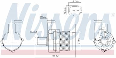 Papildu ūdens sūknis (dzesēšanas ūdens cirkulācija) NISSENS 831067 6