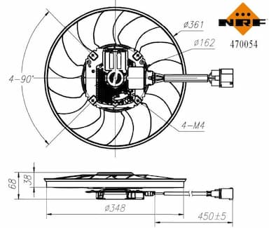 Ventilators, Motora dzesēšanas sistēma NRF 470054 1