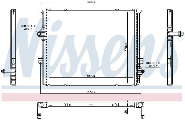 Radiators NISSENS 606397 1