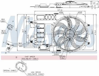 Ventilators, Motora dzesēšanas sistēma NISSENS 85124 8