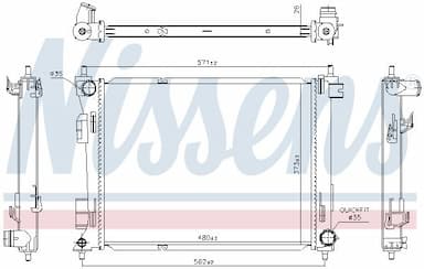 Radiators, Motora dzesēšanas sistēma NISSENS 606731 5