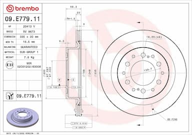 Bremžu diski BREMBO 09.E779.11 1