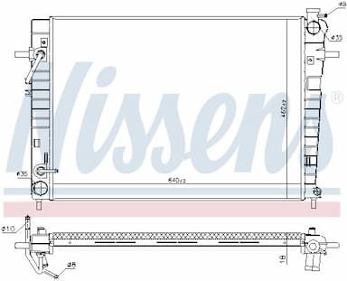 Radiators, Motora dzesēšanas sistēma NISSENS 675034 5