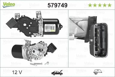 Stikla tīrītāju motors VALEO 579749 1