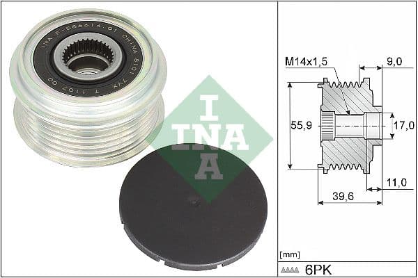 Ģeneratora brīvgaitas mehānisms Schaeffler INA 535 0340 10 1