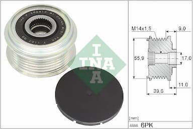 Ģeneratora brīvgaitas mehānisms Schaeffler INA 535 0340 10 1