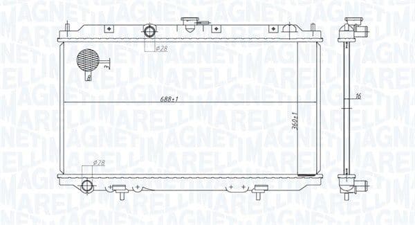 Radiators, Motora dzesēšanas sistēma MAGNETI MARELLI 350213176200 1