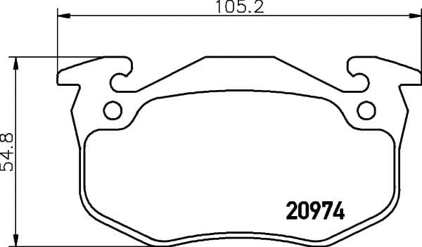 Bremžu uzliku kompl., Disku bremzes HELLA 8DB 355 018-951 1