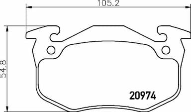 Bremžu uzliku kompl., Disku bremzes HELLA 8DB 355 018-951 1