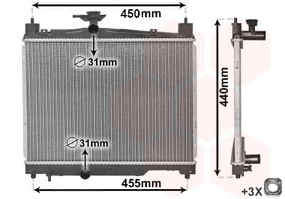 Radiators, Motora dzesēšanas sistēma VAN WEZEL 53002251 1