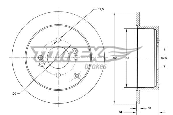 Bremžu diski TOMEX Brakes TX 71-34 1