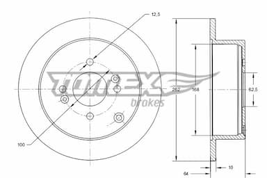 Bremžu diski TOMEX Brakes TX 71-34 1