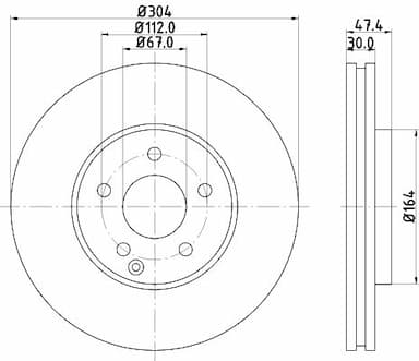 Bremžu diski HELLA 8DD 355 128-641 4