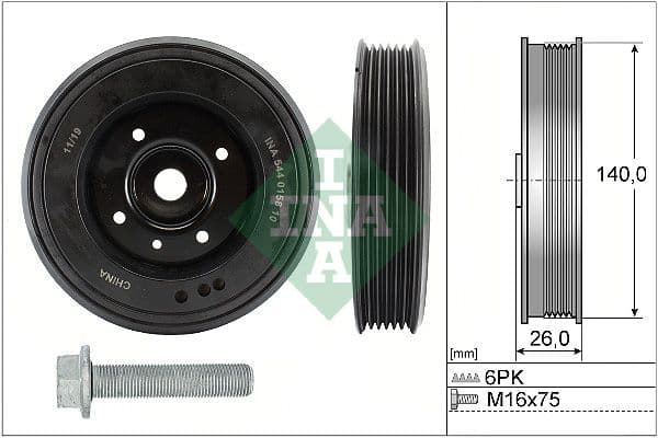 Siksnas skriemeļa komplekts, Kloķvārpsta Schaeffler INA 544 0158 20 1