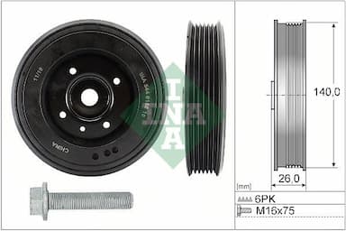 Siksnas skriemeļa komplekts, Kloķvārpsta Schaeffler INA 544 0158 20 1