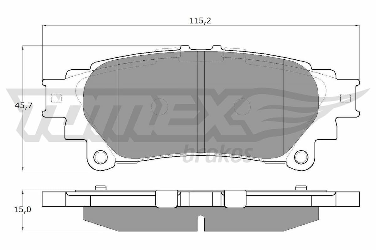 Bremžu uzliku kompl., Disku bremzes TOMEX Brakes TX 18-40 1