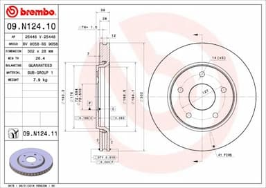 Bremžu diski BREMBO 09.N124.11 1