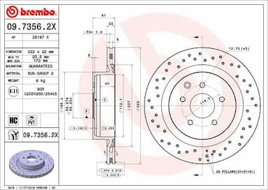 Bremžu diski BREMBO 09.7356.2X 1