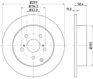 Bremžu diski HELLA 8DD 355 116-811 4