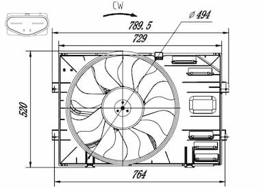 Ventilators, Motora dzesēšanas sistēma NRF 47918 5