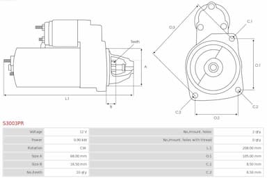 Starteris AS-PL S3003PR 5