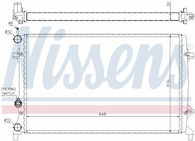 Radiators, Motora dzesēšanas sistēma NISSENS 65296 6