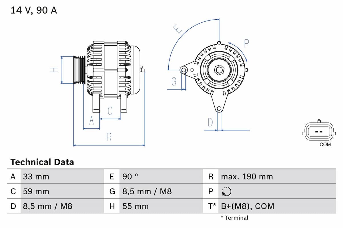 Ģenerators BOSCH 0 986 046 440 1