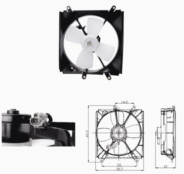 Ventilators, Motora dzesēšanas sistēma NRF 47693 1