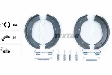 Bremžu loku kompl., Stāvbremze TEXTAR 91025900 1